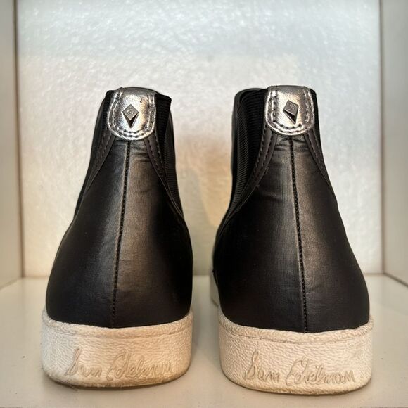 Sam Edelman Chelsea Ankle Booties Suede Gray Slip On Casual Womens High Top - Picture 3 of 12